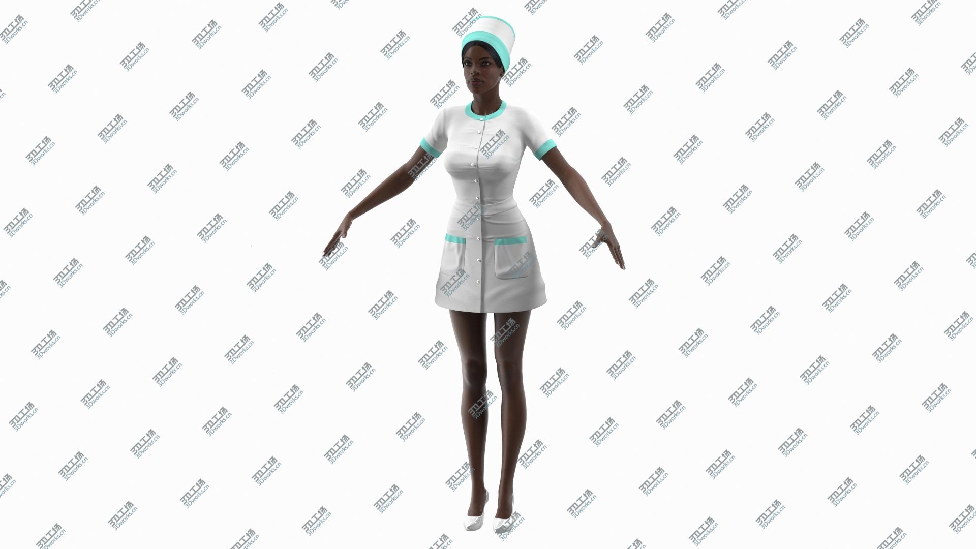 images/goods_img/202104021/3D Dark Skinned Black Nurse Neutral Pose model/2.jpg